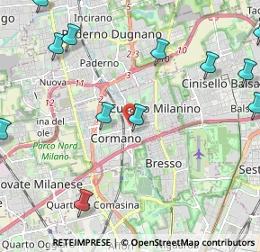 Mappa Via Adolfo Ferrari, 20095 Cusano Milanino MI, Italia (3.06571)