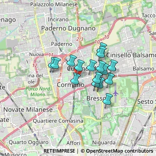Mappa Via Alessandro Manzoni, 20095 Cusano Milanino MI, Italia (1.23125)