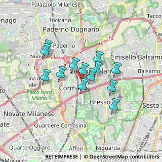 Mappa Via Alessandro Manzoni, 20095 Cusano Milanino MI, Italia (1.33923)