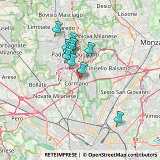 Mappa Via Alessandro Manzoni, 20095 Cusano Milanino MI, Italia (3.03333)