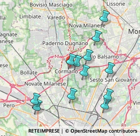 Mappa Via Adolfo Ferrari, 20095 Cusano Milanino MI, Italia (3.865)