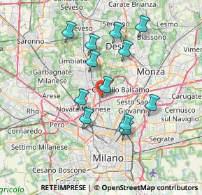 Mappa Via Adolfo Ferrari, 20095 Cusano Milanino MI, Italia (6.55167)