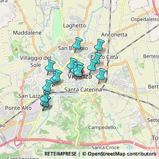 Mappa Contra della Catena, 36100 Vicenza VI, Italia (1.34063)