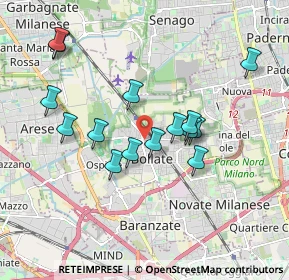 Mappa Via Martiri di Marzabotto, 20021 Bollate MI, Italia (1.70267)