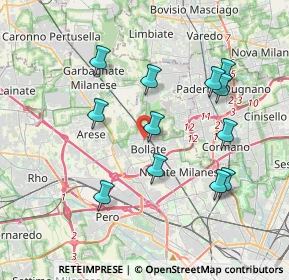 Mappa Via Martiri di Marzabotto, 20021 Bollate MI, Italia (3.68333)