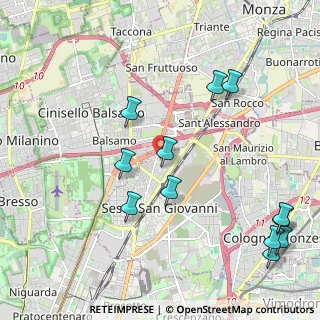 Mappa Via R. F. Grugnola, 20099 Sesto San Giovanni MI, Italia (2.48667)