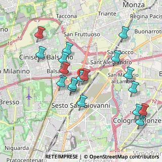 Mappa Via R. F. Grugnola, 20099 Sesto San Giovanni MI, Italia (1.98444)