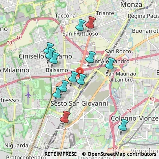 Mappa Via R. F. Grugnola, 20099 Sesto San Giovanni MI, Italia (1.82615)