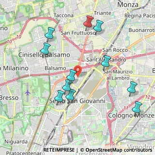 Mappa Via R. F. Grugnola, 20099 Sesto San Giovanni MI, Italia (2.14455)