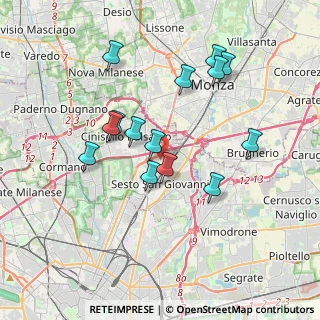 Mappa Via R. F. Grugnola, 20099 Sesto San Giovanni MI, Italia (3.41714)