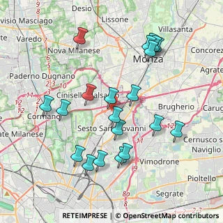 Mappa Via R. F. Grugnola, 20099 Sesto San Giovanni MI, Italia (4.021)