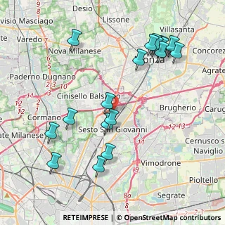 Mappa Via R. F. Grugnola, 20099 Sesto San Giovanni MI, Italia (4.52444)