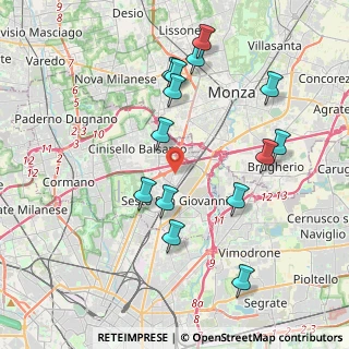 Mappa Via R. F. Grugnola, 20099 Sesto San Giovanni MI, Italia (4.08429)