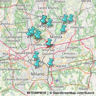 Mappa Via R. F. Grugnola, 20099 Sesto San Giovanni MI, Italia (7.19143)