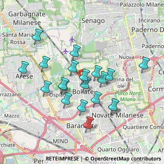 Mappa Via Enrico Fermi, 20021 Bollate MI, Italia (1.7045)
