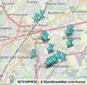 Mappa Via Bruno Buozzi, 20093 Cologno Monzese MI, Italia (1.8425)