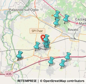 Mappa Via Orti, 25032 Chiari BS, Italia (3.74917)