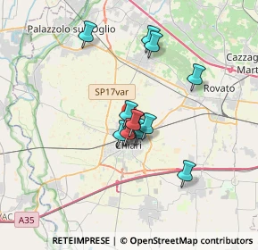 Mappa Via Orti, 25032 Chiari BS, Italia (2.45077)