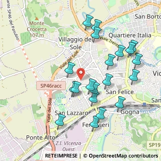 Mappa Via Paolo Boselli, 36100 Vicenza VI, Italia (1.018)