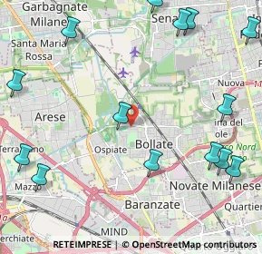 Mappa Via Gianni Riccardi, 20021 Bollate MI, Italia (2.92286)