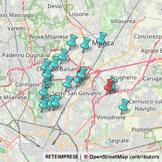 Mappa Via Monte Nero, 20099 Sesto San Giovanni MI, Italia (3.45667)