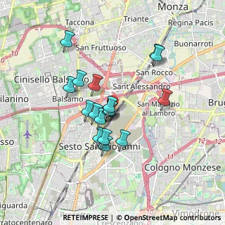 Mappa Via Monte Nero, 20099 Sesto San Giovanni MI, Italia (1.37556)