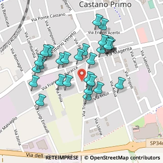Mappa Via Gemona, 20022 Castano Primo MI, Italia (0.2069)
