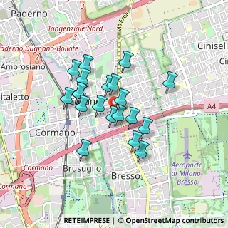 Mappa Via Abele Merli, 20095 Cusano Milanino MI, Italia (0.664)