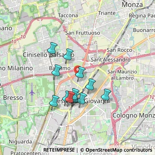 Mappa Via Masaniello, 20099 Sesto San Giovanni MI, Italia (1.51667)