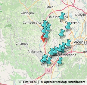 Mappa Via delle Tezze, 36070 Trissino VI, Italia (6.56)