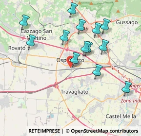 Mappa Ospitaletto, 25035 Ospitaletto BS, Italia (3.87385)