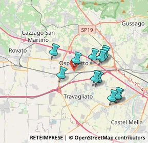 Mappa Ospitaletto, 25035 Ospitaletto BS, Italia (3.0875)
