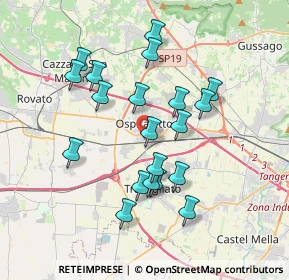 Mappa Ospitaletto, 25035 Ospitaletto BS, Italia (3.357)