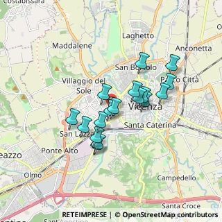 Mappa Via dei Cairoli, 36100 Vicenza VI, Italia (1.37294)