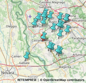 Mappa Via Amerigo Vespucci, 20022 Castano Primo MI, Italia (6.9395)