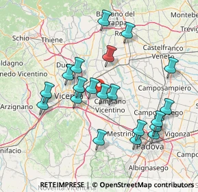 Mappa Via Giuseppe Garibaldi, 36043 Camisano vicentino VI, Italia (14.742)