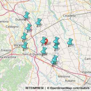 Mappa Via Giuseppe Garibaldi, 36043 Camisano vicentino VI, Italia (6.92333)