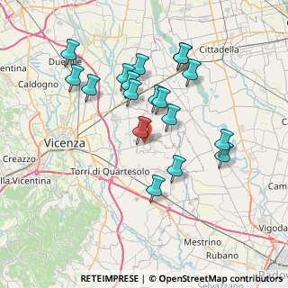 Mappa Via Giuseppe Garibaldi, 36043 Camisano vicentino VI, Italia (7.03833)