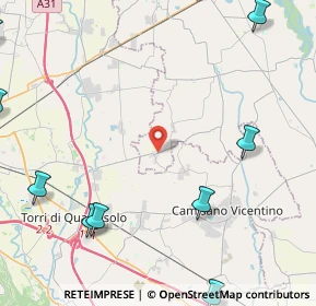 Mappa Via Giuseppe Garibaldi, 36043 Camisano vicentino VI, Italia (7.06333)