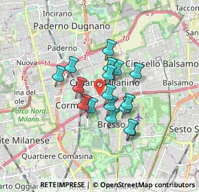 Mappa Via Giuseppe Verdi, 20095 Cusano Milanino MI, Italia (1.18118)