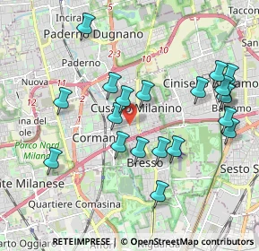 Mappa Via Giuseppe Verdi, 20095 Cusano Milanino MI, Italia (2.0155)