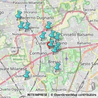 Mappa Via Giuseppe Verdi, 20095 Cusano Milanino MI, Italia (1.69417)
