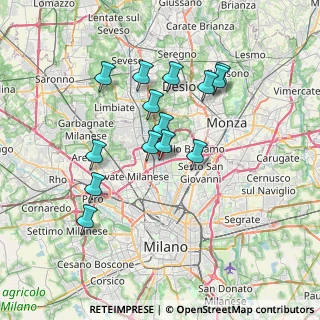 Mappa Via Giuseppe Verdi, 20095 Cusano Milanino MI, Italia (6.375)