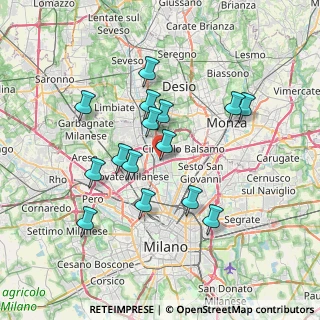 Mappa Via Giuseppe Verdi, 20095 Cusano Milanino MI, Italia (6.51733)