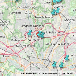 Mappa Via Giuseppe Verdi, 20095 Cusano Milanino MI, Italia (6.69357)