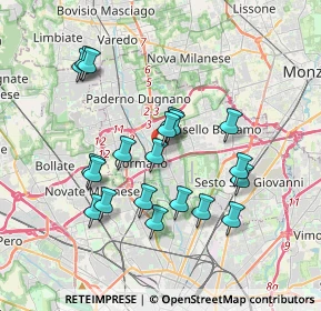 Mappa Via Giuseppe Verdi, 20095 Cusano Milanino MI, Italia (3.4265)
