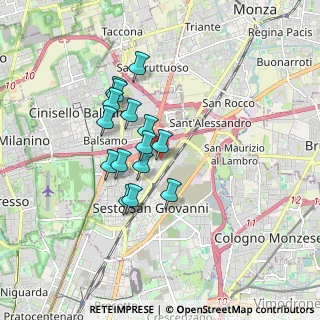 Mappa Via Boccaccio, 20099 Sesto San Giovanni MI, Italia (1.35867)