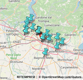 Mappa Via Valcamonica, 25125 Brescia BS, Italia (9.19833)