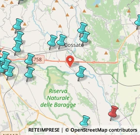 Mappa Via Cascine Ronco, 13836 Cossato BI, Italia (6.0545)