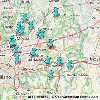 Mappa Via Luigi Einaudi, 20060 Pessano Con Bornago MI, Italia (9.869)